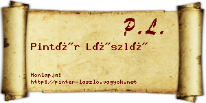 Pintér László névjegykártya