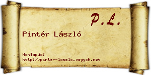 Pintér László névjegykártya