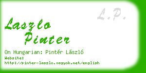 laszlo pinter business card