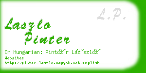 laszlo pinter business card